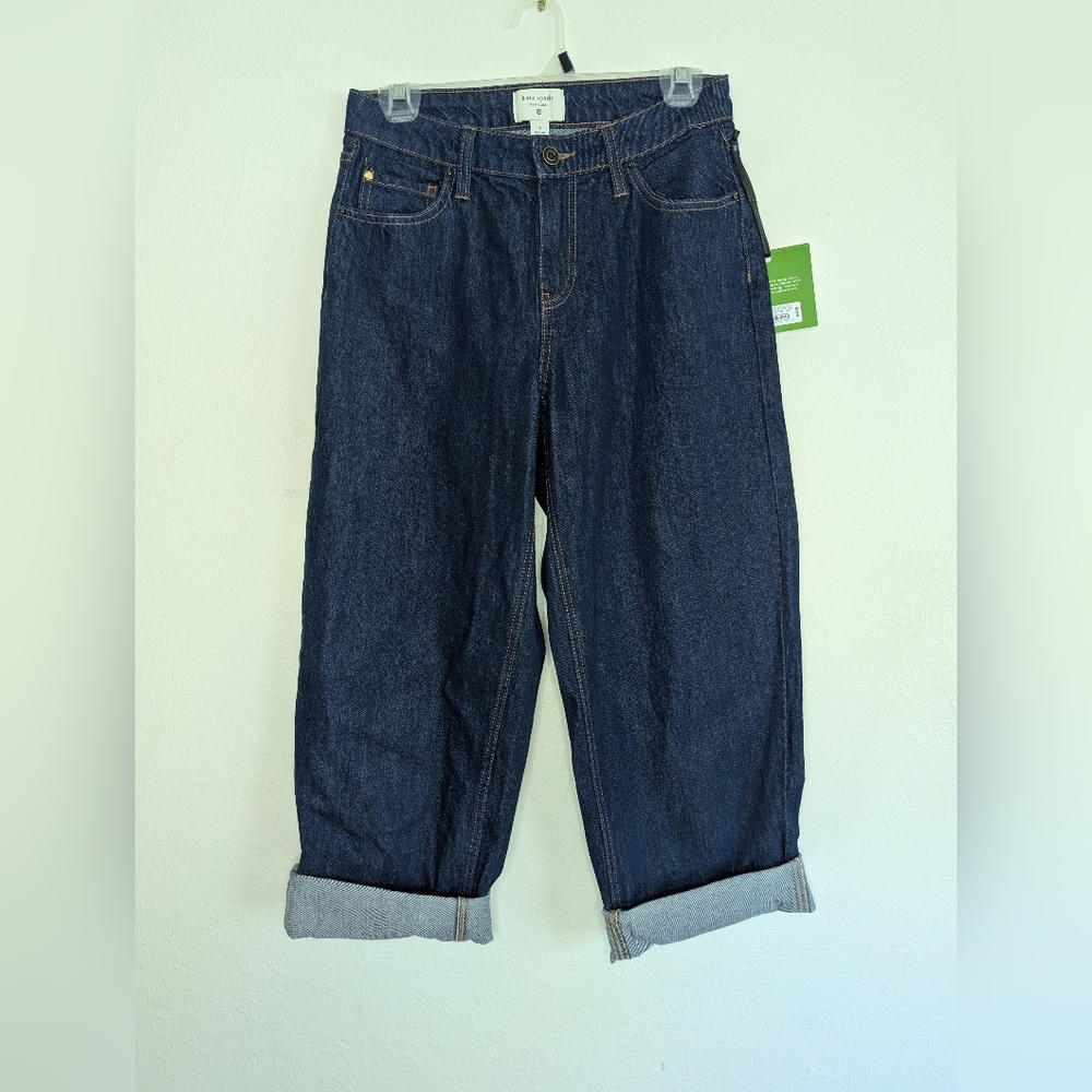 NWT Kate Spade New York x Target High Rise Straight Leg Wide Cuff Jeans Size 2